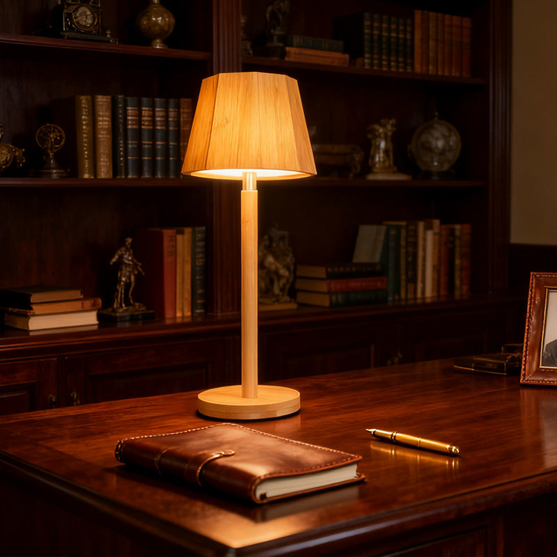 Bamboo Ambient Table Lamp, Rechargeable